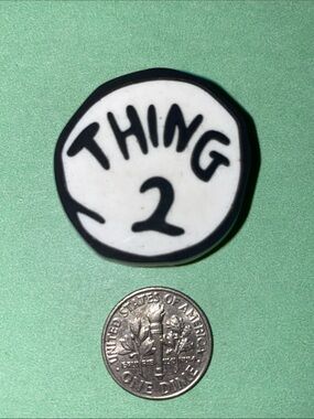 (10 for $15) The Cat in the Hat THING 2 Croc Charms